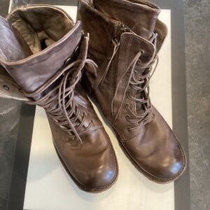 A.S.98 Brown Leather Boots Size EU 41 US 9.5-10